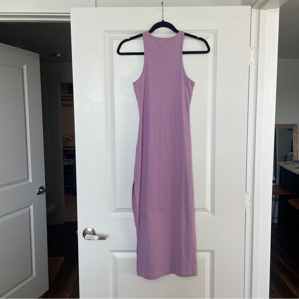 French Connection Rasha Ribbed Tank Midi Dress Small Purple - Picture 3 of 4